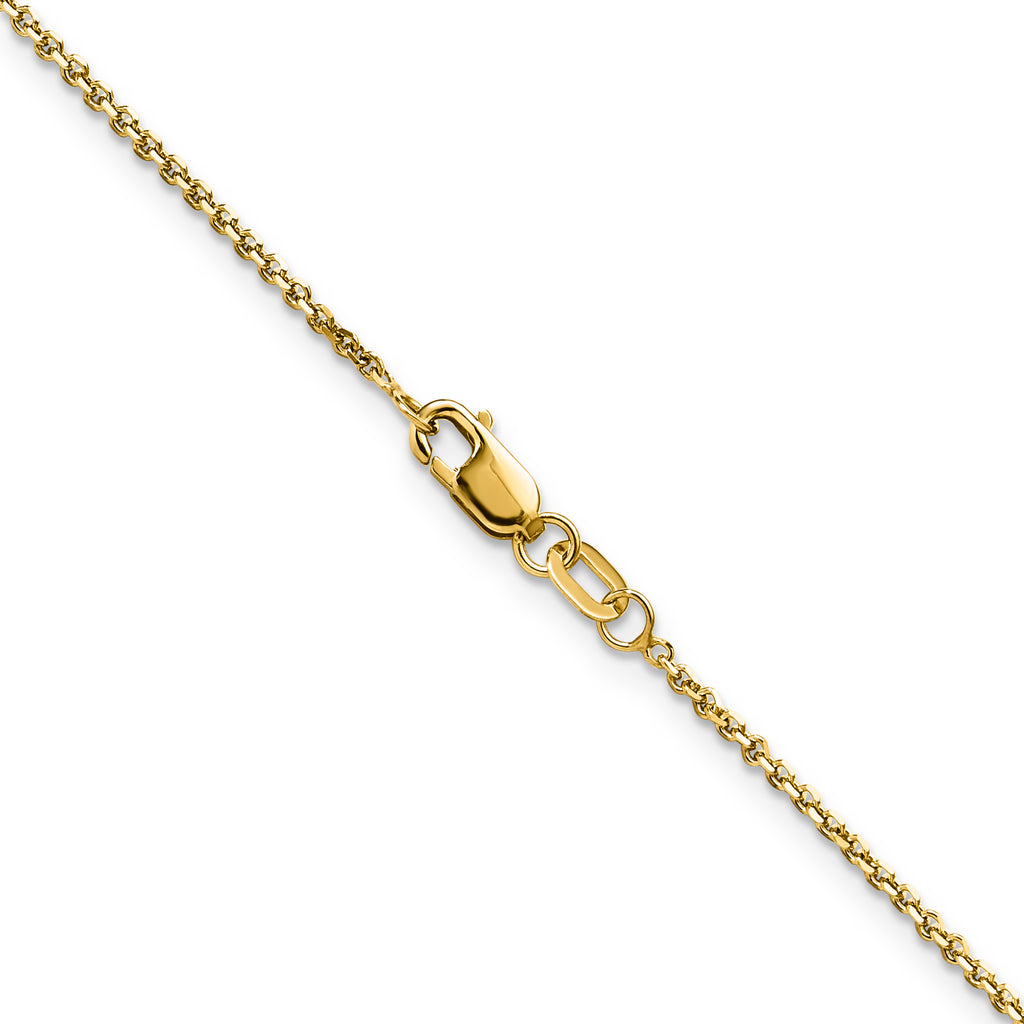1.25mm 14K Yellow Gold Round Cable Chain - Sophia Jewelers