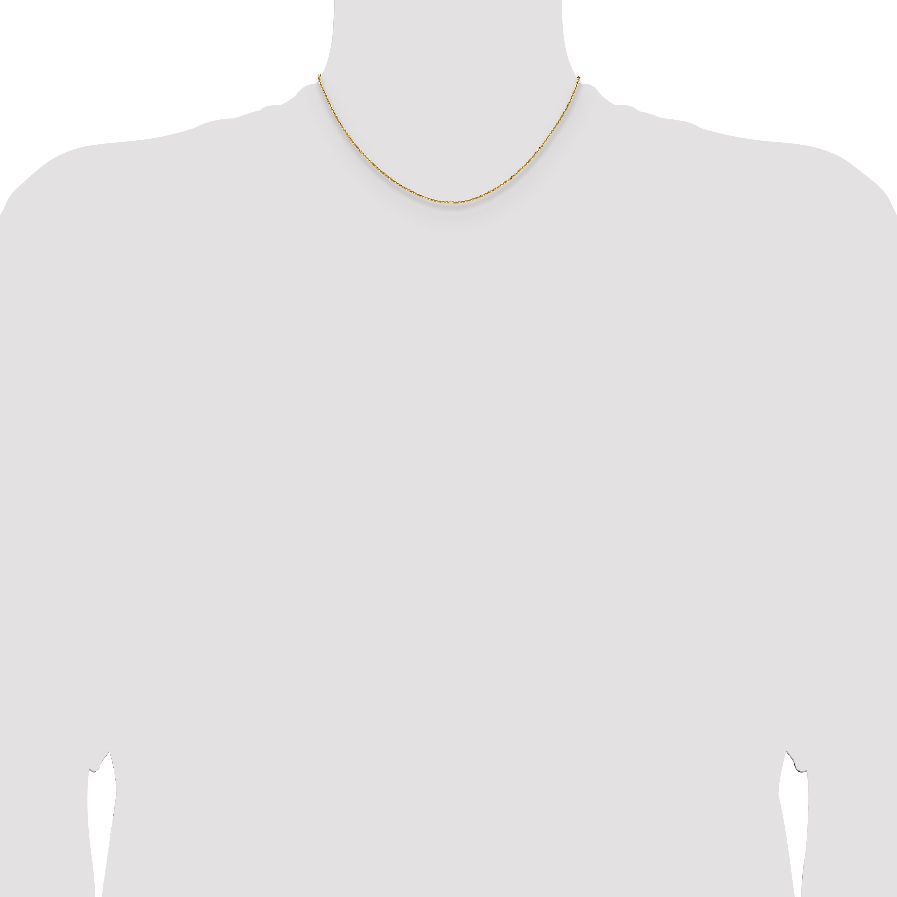 1.25mm 14K Yellow Gold Round Cable Chain - Sophia Jewelers