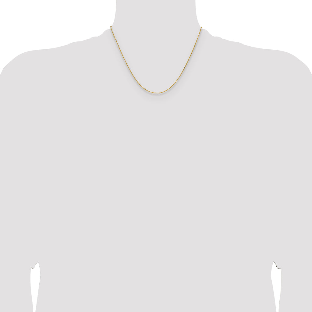 14K 1.25mm D/C Round Cable Chain