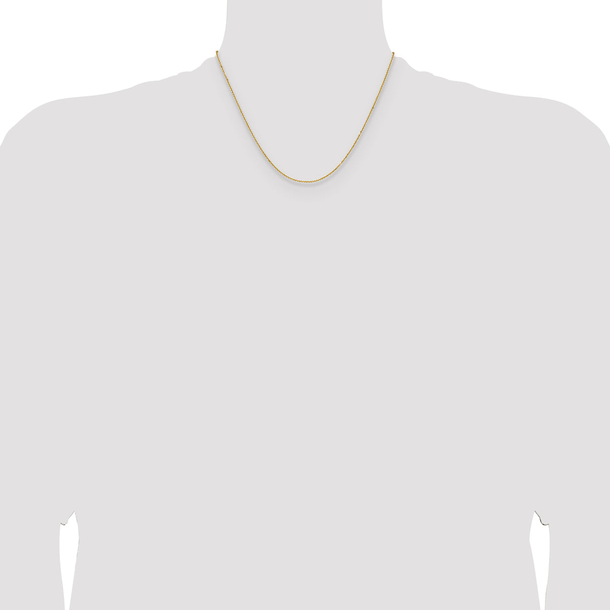14K 1.25mm D/C Round Cable Chain