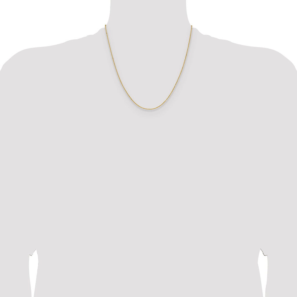 14K 1.25mm D/C Round Cable Chain