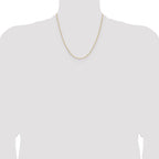 14K 1.25mm D/C Round Cable Chain