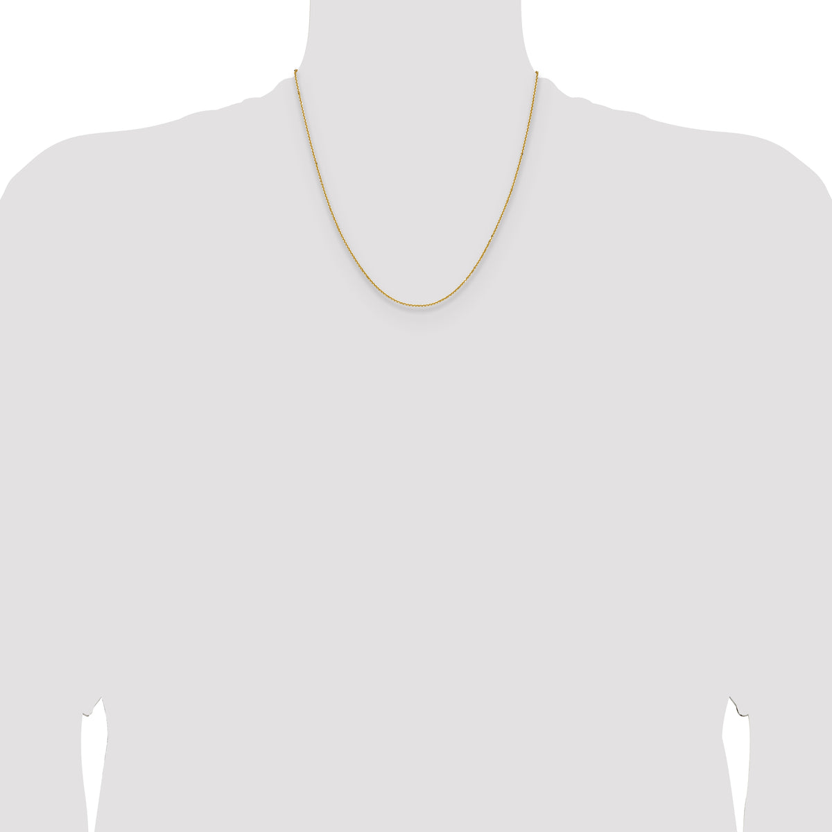 14K 1.25mm D/C Round Cable Chain