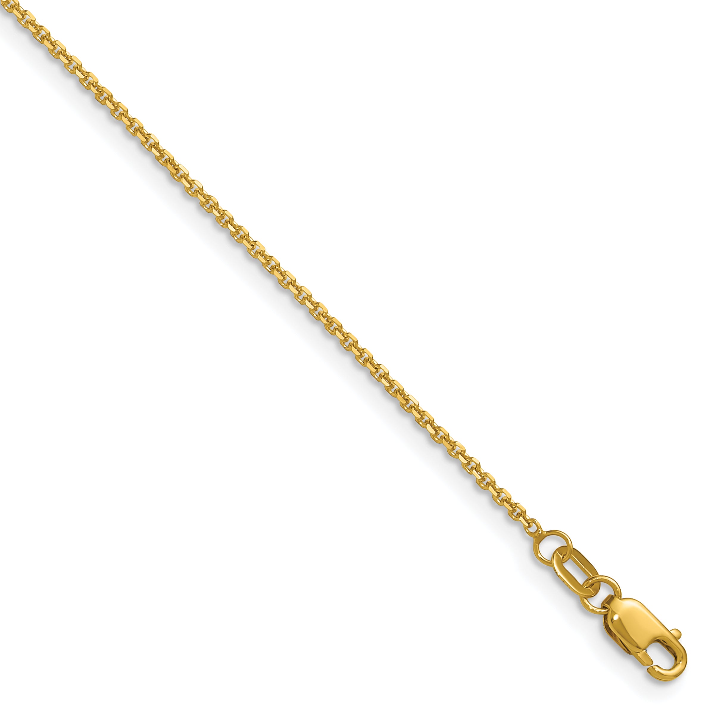1.25mm 14K Yellow Gold Round Cable Chain - Sophia Jewelers