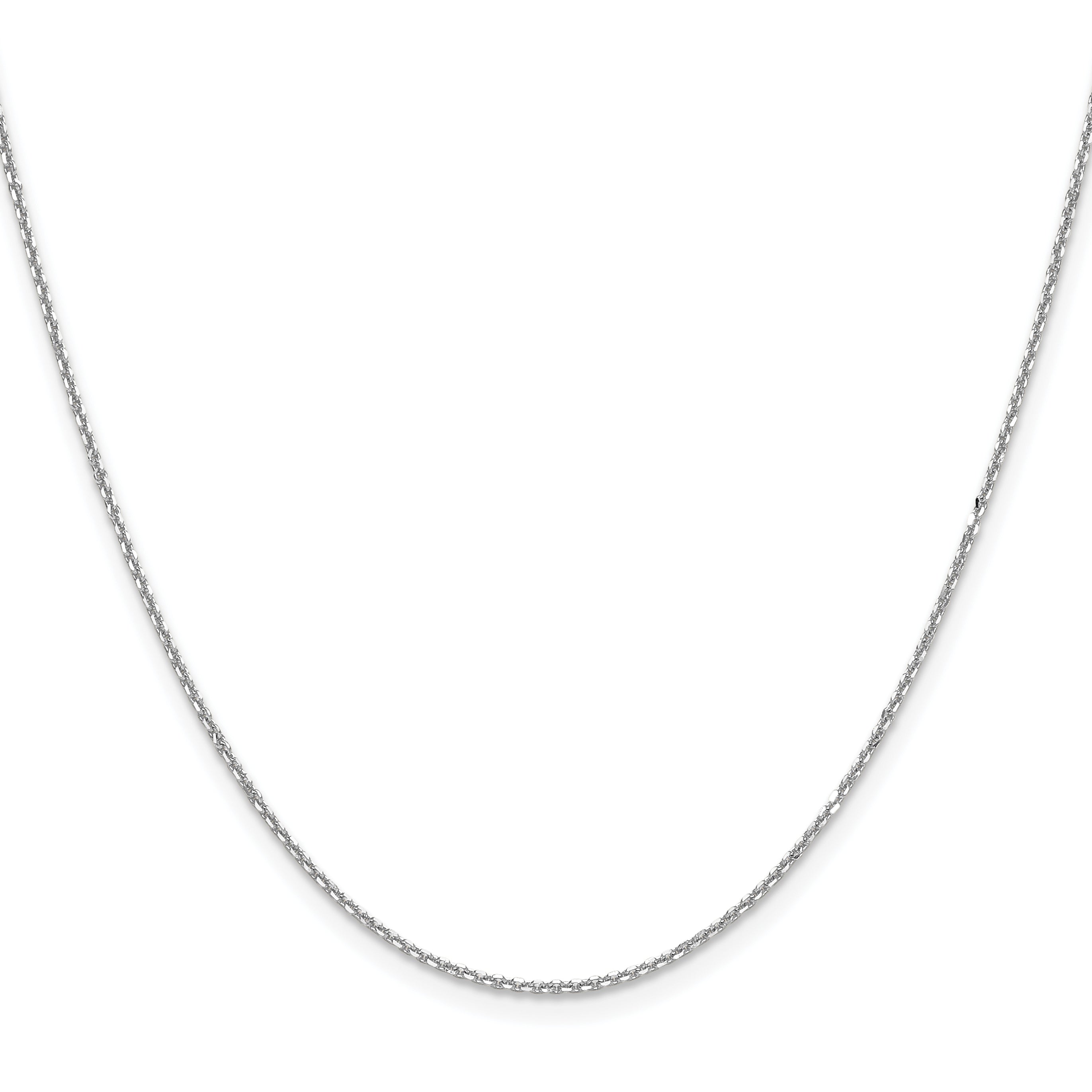Diamond-Cut Round Cable Chain in 14K White Gold Secondary image