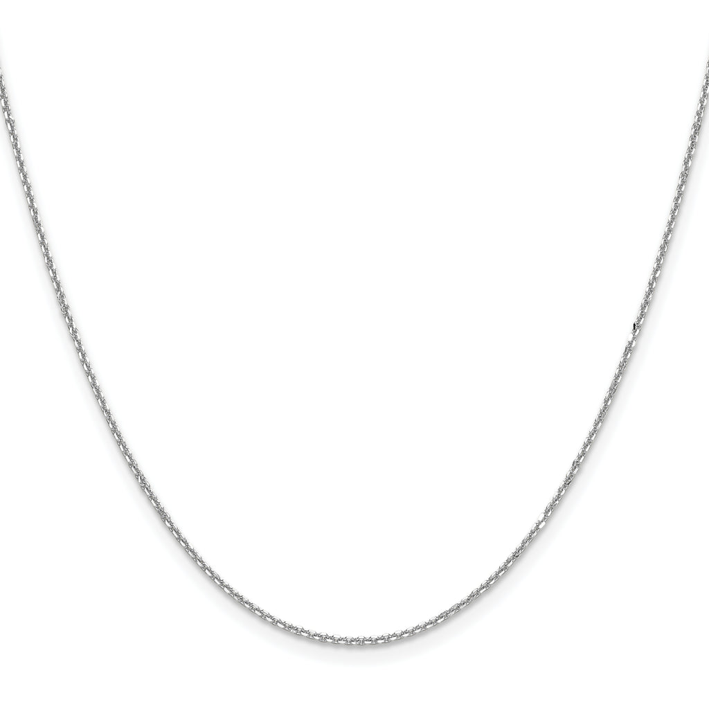 1.25mm 14K White Gold Round Cable Chain - Sophia Jewelers