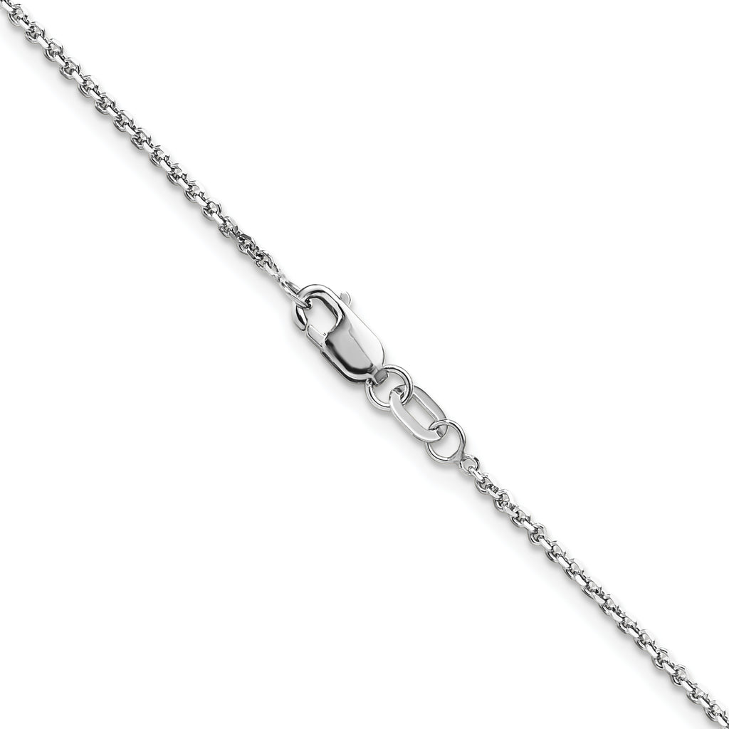1.25mm 14K White Gold Round Cable Chain - Sophia Jewelers