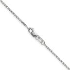 1.25mm 14K White Gold Round Cable Chain - Sophia Jewelers