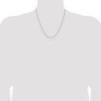 14K White Gold 1.25mm D/C Round Cable Chain