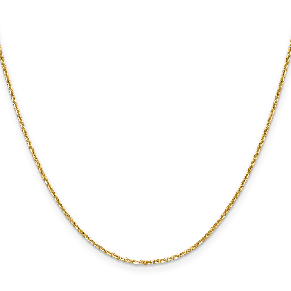 1.45mm 14K Yellow Gold Round Cable Chain - Sophia Jewelers