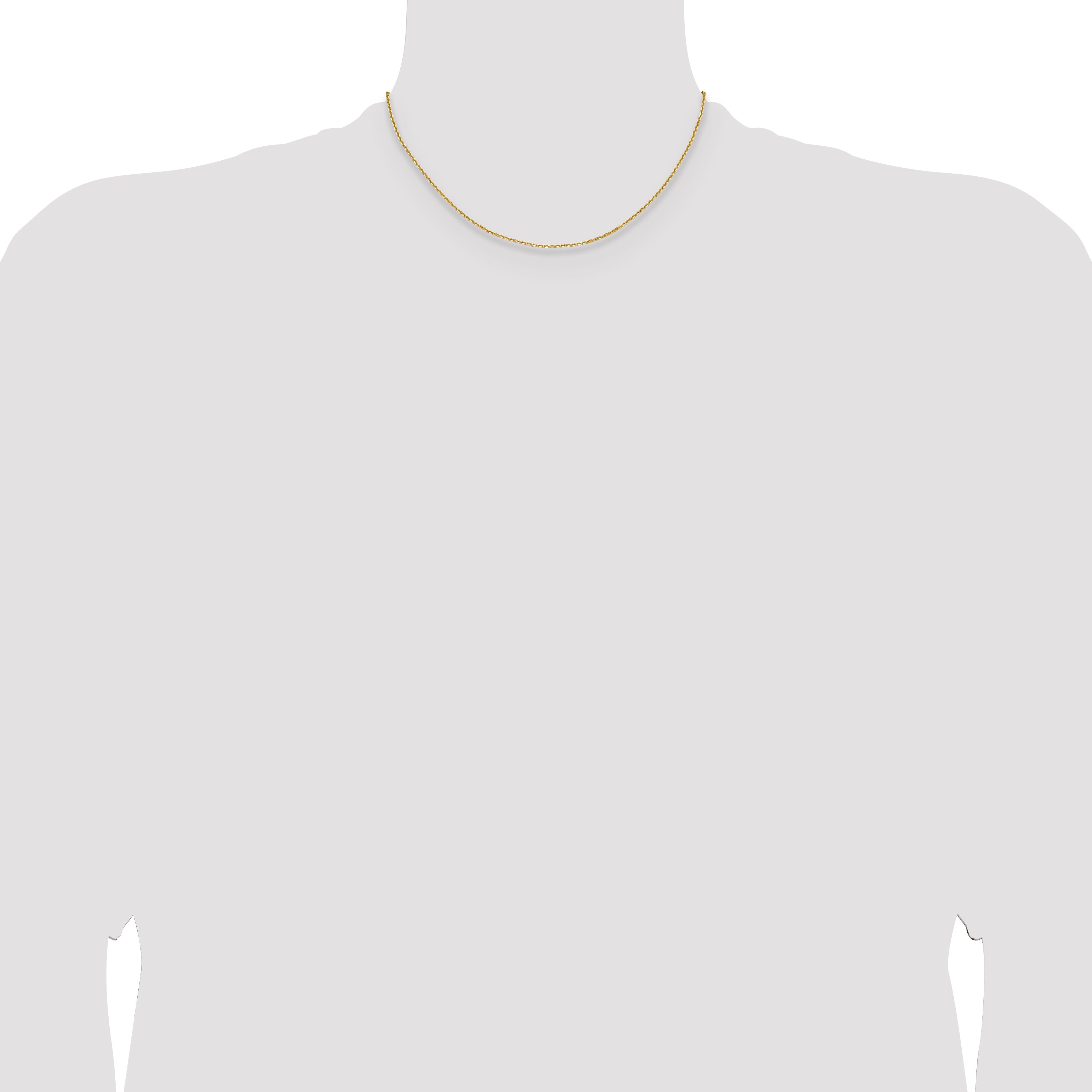 1.45mm 14K Yellow Gold Round Cable Chain - Sophia Jewelers