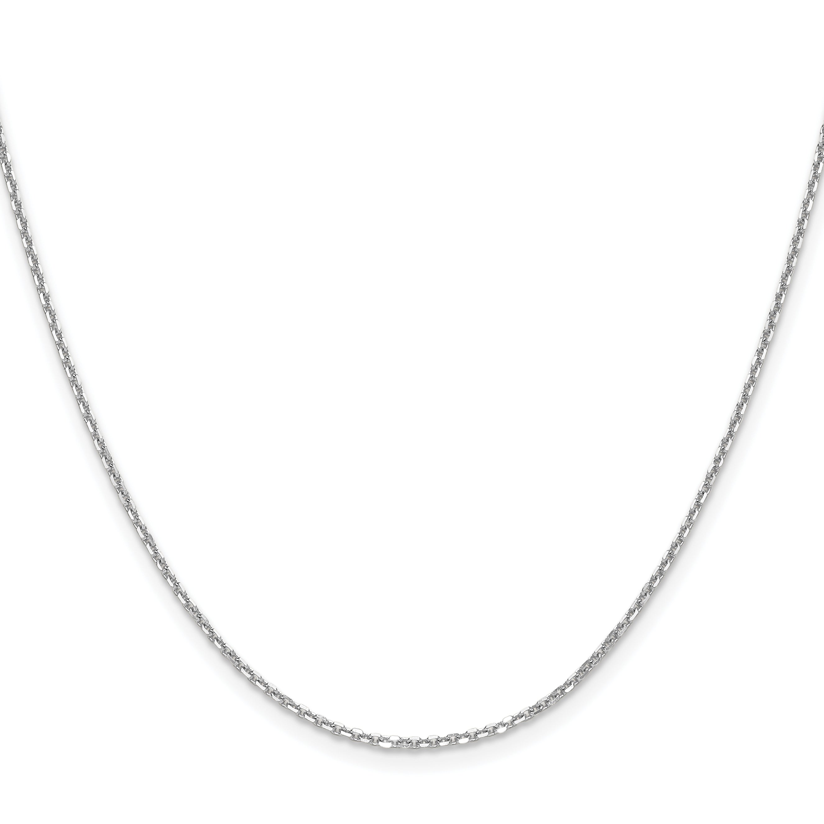1.45mm 14K White Gold Round Cable Chain - Sophia Jewelers