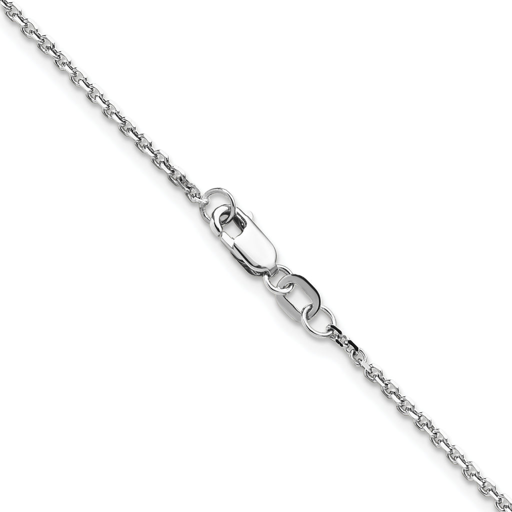 1.45mm 14K White Gold Round Cable Chain - Sophia Jewelers