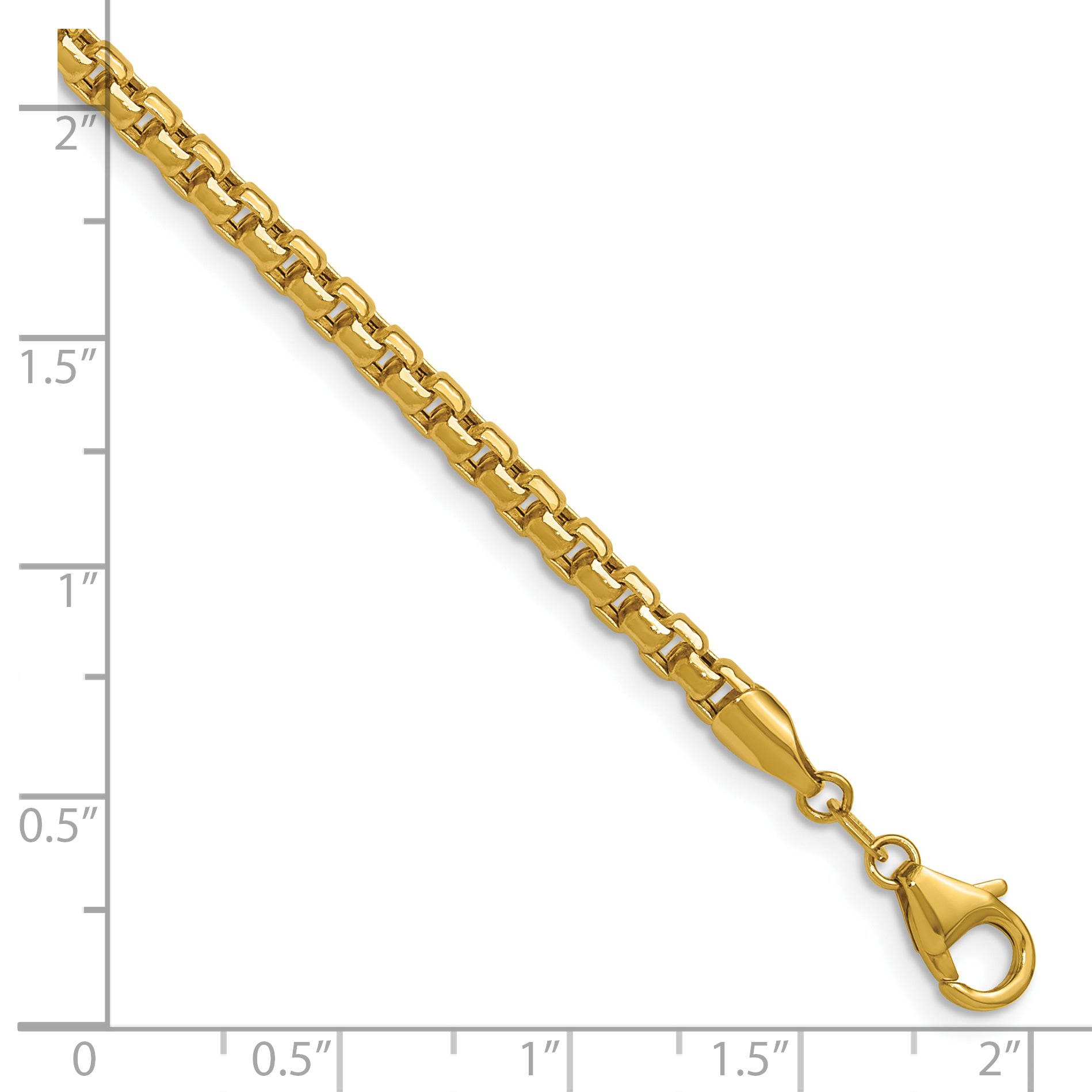 3.7mm 14K Yellow Gold Box Chain - Sophia Jewelers