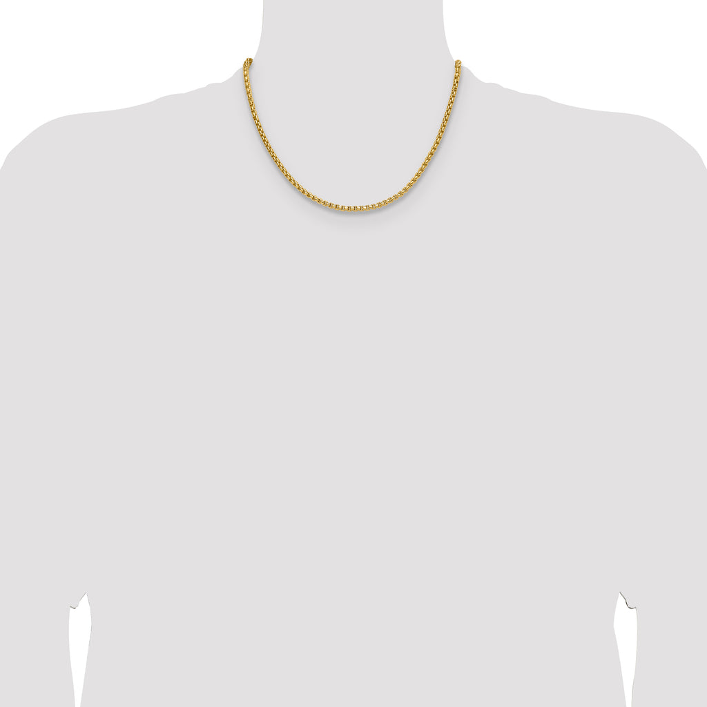 3.7mm 14K Yellow Gold Box Chain - Sophia Jewelers