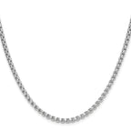 2.2mm 14K White Gold Beveled D/C Paperclip Chain - Sophia Jewelers