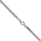 2.2mm 14K White Gold Beveled D/C Paperclip Chain - Sophia Jewelers