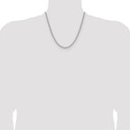 14k WG 2.2mm Solid Beveled D/C Paperclip Chain