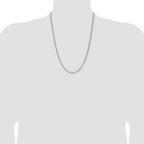 14k WG 2.2mm Solid Beveled D/C Paperclip Chain