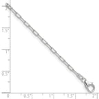 14k WG 2.2mm Solid Beveled D/C Paperclip Chain
