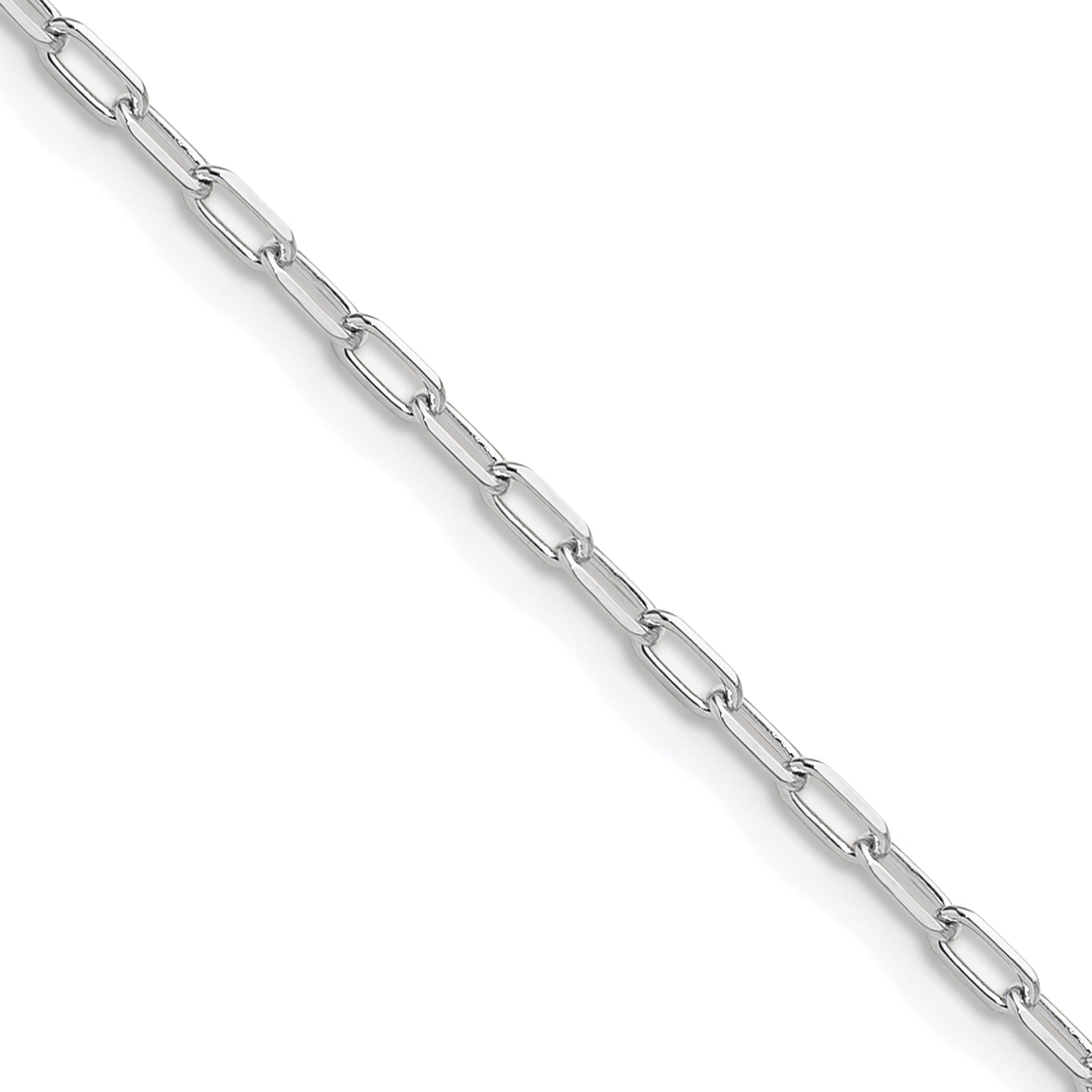 2.2mm 14K White Gold Beveled D/C Paperclip Chain - Sophia Jewelers Main image