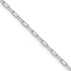 2.2mm 14K White Gold Beveled D/C Paperclip Chain - Sophia Jewelers