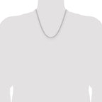 14k WG 3.0mm Solid Beveled D/C Paperclip Chain