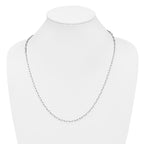 14k WG 3.0mm Solid Beveled D/C Paperclip Chain