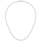 14k WG 3.0mm Solid Beveled D/C Paperclip Chain