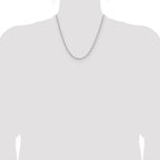 14k WG 3.5mm Solid Beveled D/C Paperclip Chain