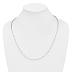 14k WG 3.5mm Solid Beveled D/C Paperclip Chain