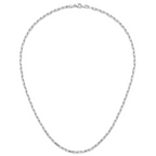 14k WG 3.5mm Solid Beveled D/C Paperclip Chain