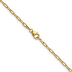 2.2mm 14K Yellow Gold Solid Beveled Paperclip Chain - Sophia Jewelers