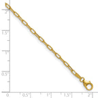 2.2mm 14K Yellow Gold Solid Beveled Paperclip Chain - Sophia Jewelers