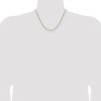 14k 2.2mm Semi-Solid Paperclip Chain