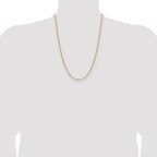 14k 2.2mm Semi-Solid Paperclip Chain