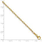 14k 2.2mm Semi-Solid Paperclip Chain