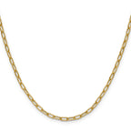 3.0mm 14K Yellow Gold Solid Beveled Paperclip Chain - Sophia Jewelers