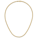 3.0mm 14K Yellow Gold Solid Beveled Paperclip Chain - Sophia Jewelers