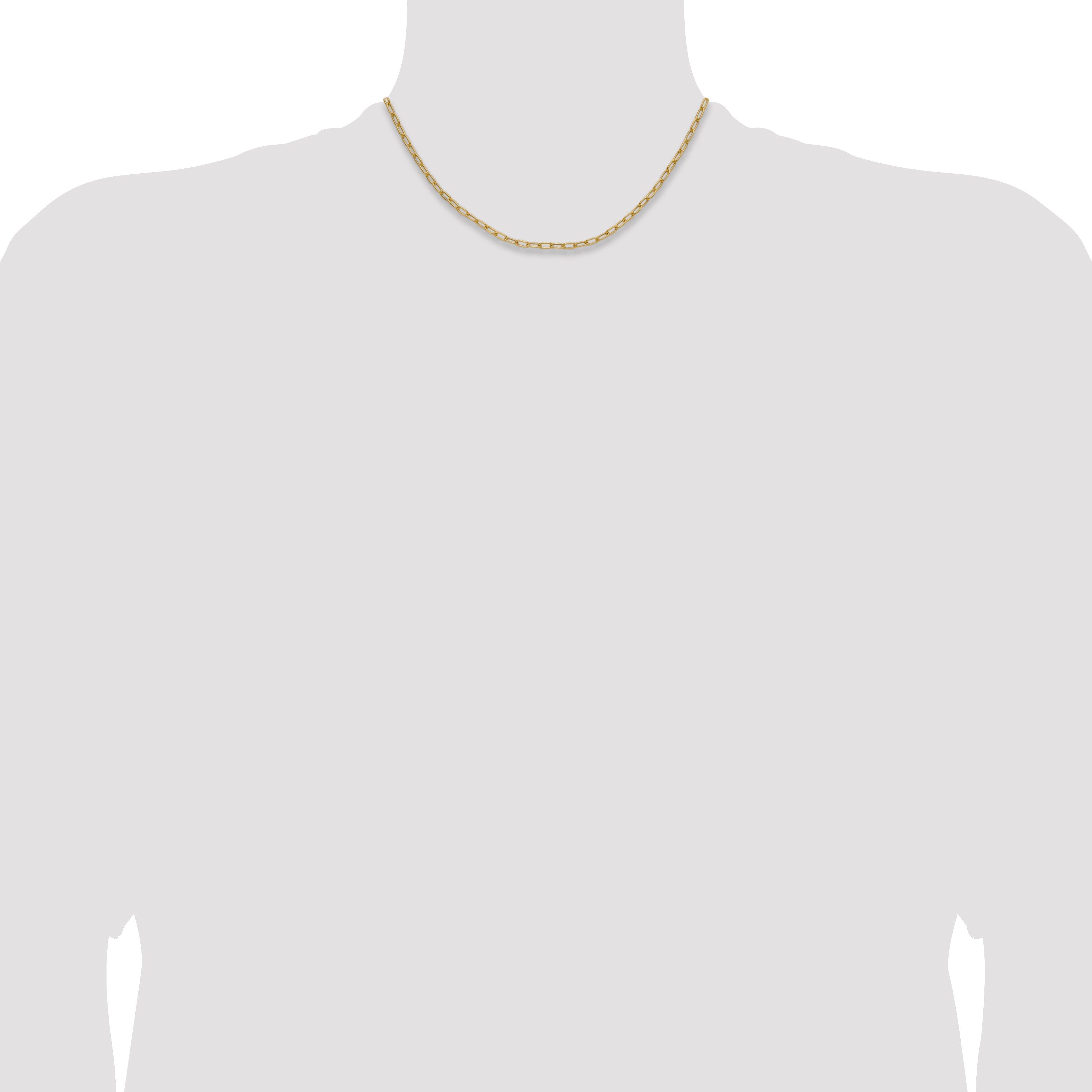 3.0mm 14K Yellow Gold Solid Beveled Paperclip Chain - Sophia Jewelers