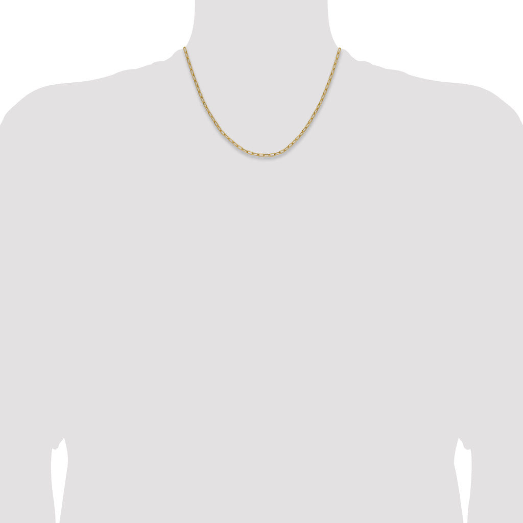14k 3.0mm Semi-Solid Paperclip Chain