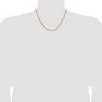 14k 3.0mm Semi-Solid Paperclip Chain