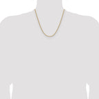 14k 3.0mm Semi-Solid Paperclip Chain
