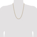 14k 3.0mm Semi-Solid Paperclip Chain