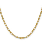 3.7mm 14K Yellow Gold Solid Beveled Paperclip Chain - Sophia Jewelers