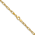 14k 3.7mm Semi-Solid Paperclip Chain