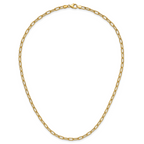 3.7mm 14K Yellow Gold Solid Beveled Paperclip Chain - Sophia Jewelers