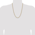 14k 3.7mm Semi-Solid Paperclip Chain