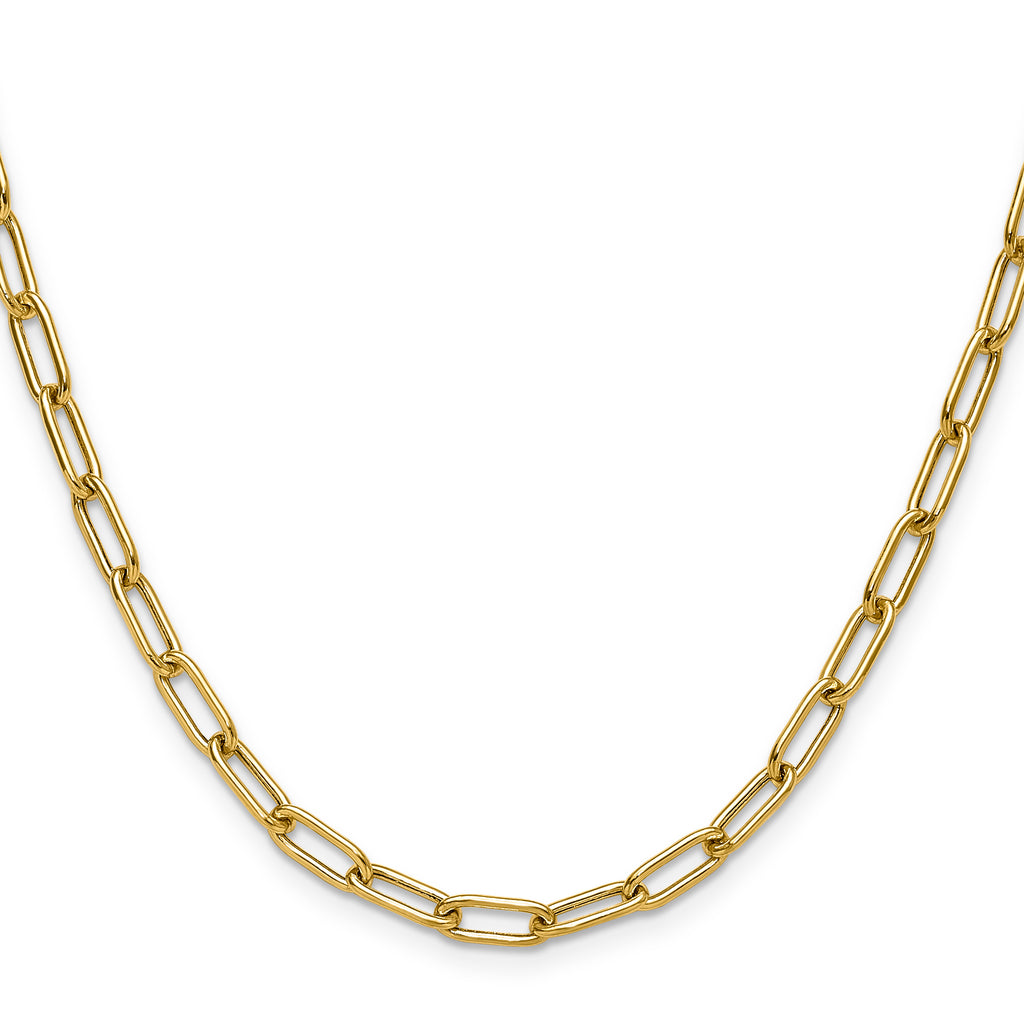 4.5mm 14K Yellow Gold Solid Beveled Paperclip Chain - Sophia Jewelers