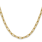 4.5mm 14K Yellow Gold Solid Beveled Paperclip Chain - Sophia Jewelers